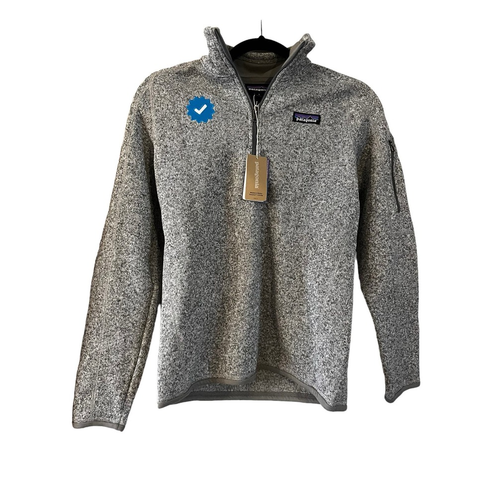Patagonia Women's Better Sweater 1/4 Zip Fleece Birch White Size S NWT